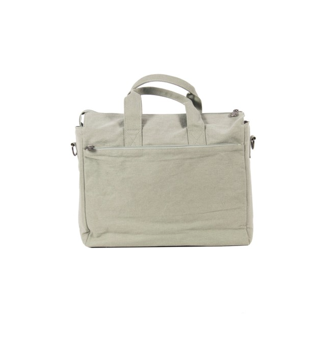 Hemp Laptop Bag With Handle And Shoulder Strap - Ice