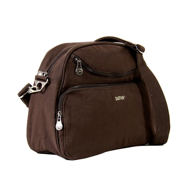 Hemp Travel Shoulder Bag - Brown