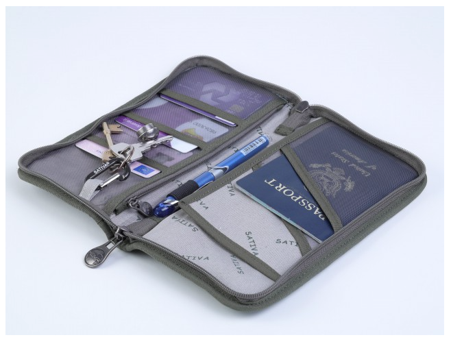 Hemp Wallet and Passport Holder - Grey