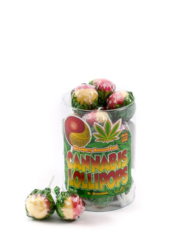 Buy Cannabis Lollipops Strawberry x Banana Kush – 10 pack