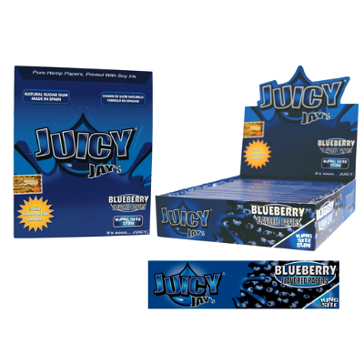 Juicy Jay's Blueberry King Size rolling papers display - Juicy Jay