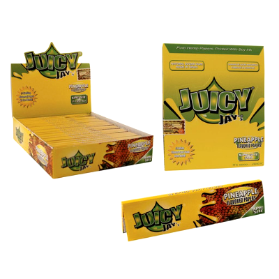 Juicy Jay's Pineapple King Size rolling papers display - Juicy Jay