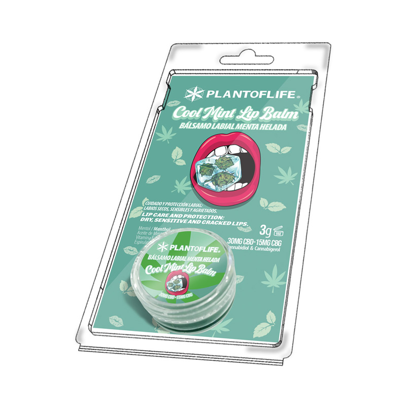 Ice Mint Lip balm with 1% CBD and 0.5% CBG - Plant of Life